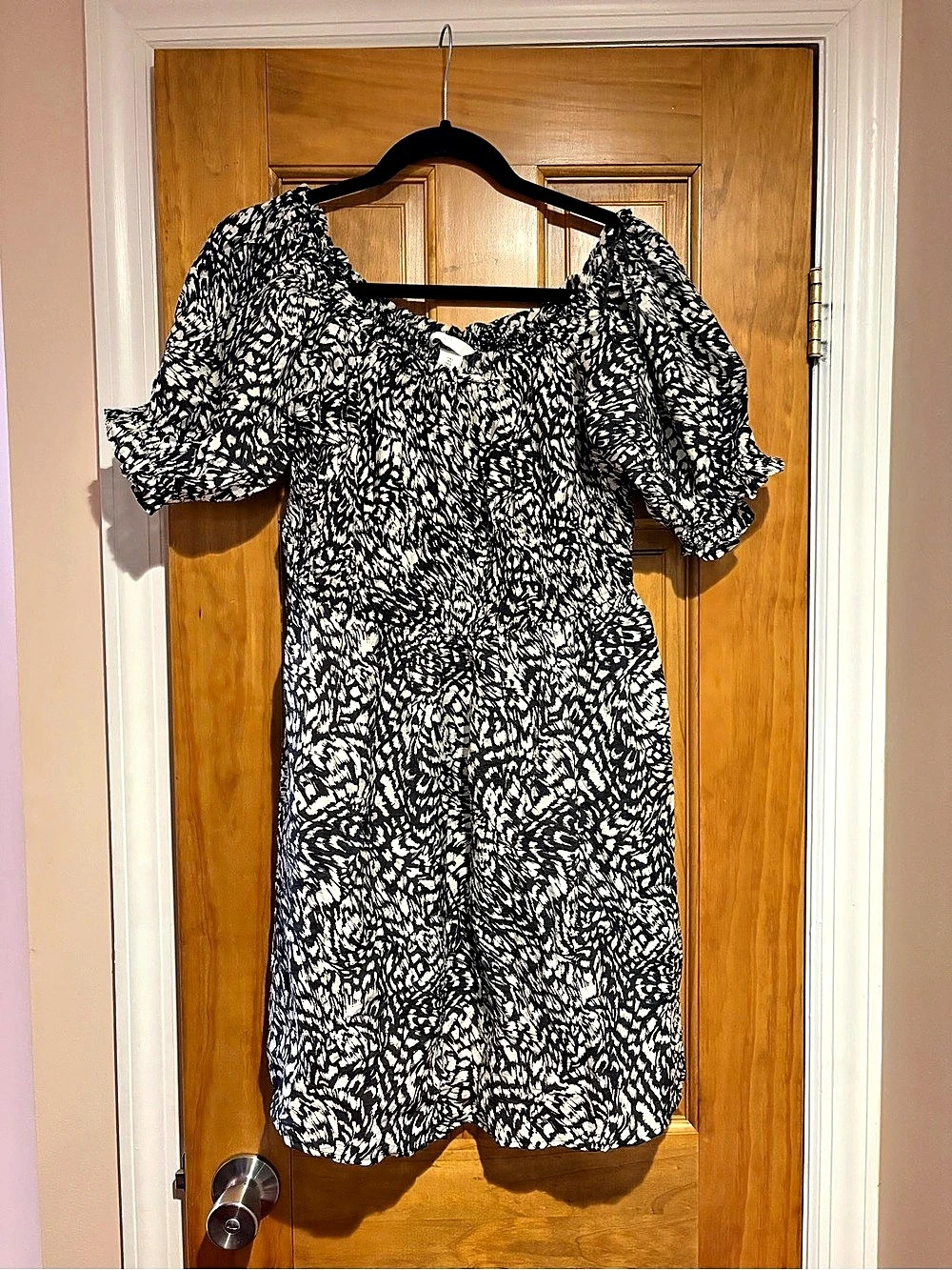 H&M Abstract Print Midi Dress Size Large